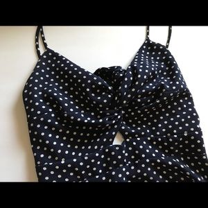 Tie back polka dot dress